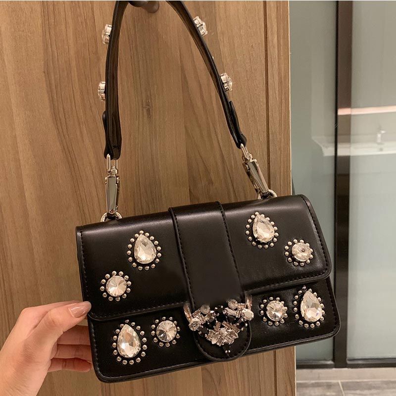 shoulder bolsa preta couro