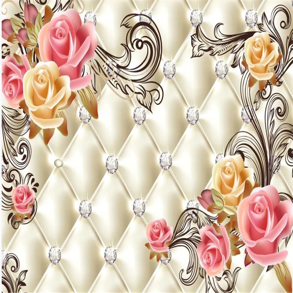 fondo de pantalla 3d para las paredes 3 d para el salón diamante rosa suave paquete fondo de pantalla 3d para las paredes 3 d para el salón diamante rosa suave paquete