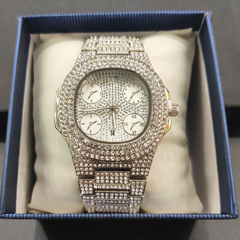 fake all diamond watch