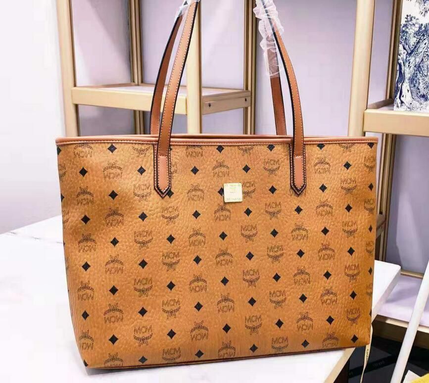 mcm leather tote