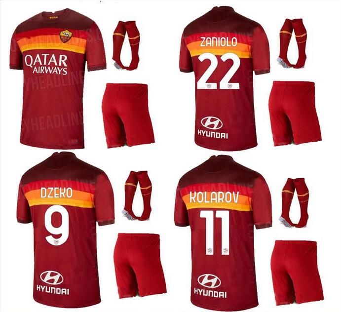 2020 Adult Kit 20 21 ROMA SOCCER JERSEYS Home THIRD AWAY PEROTTI 2020