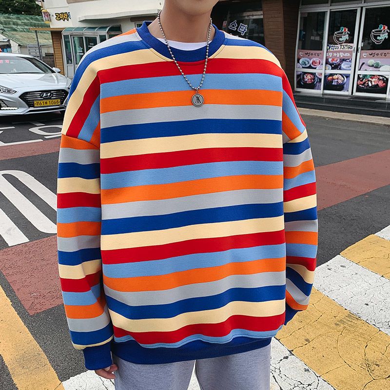 striped mens hoodie