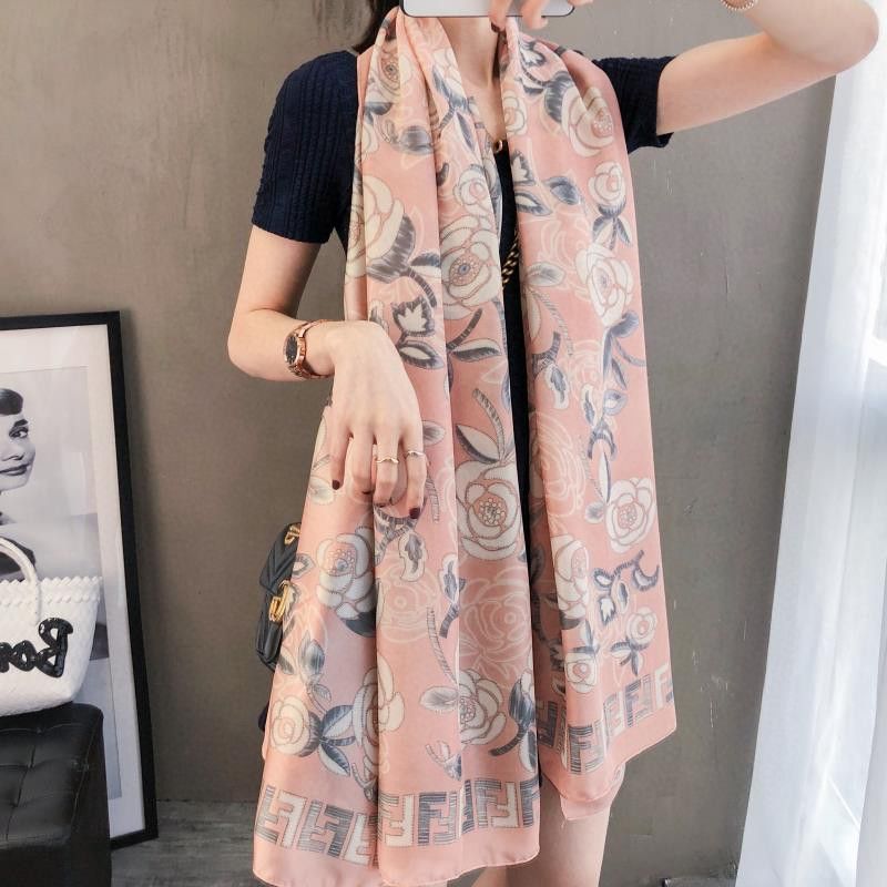 cream chiffon shawl