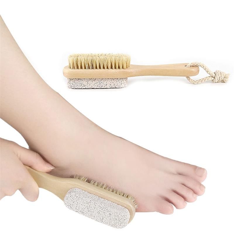 2020 2 In 1 Cleaning Brushes Natural Body Foot Exfoliating SPA Brush Double Side With Nature