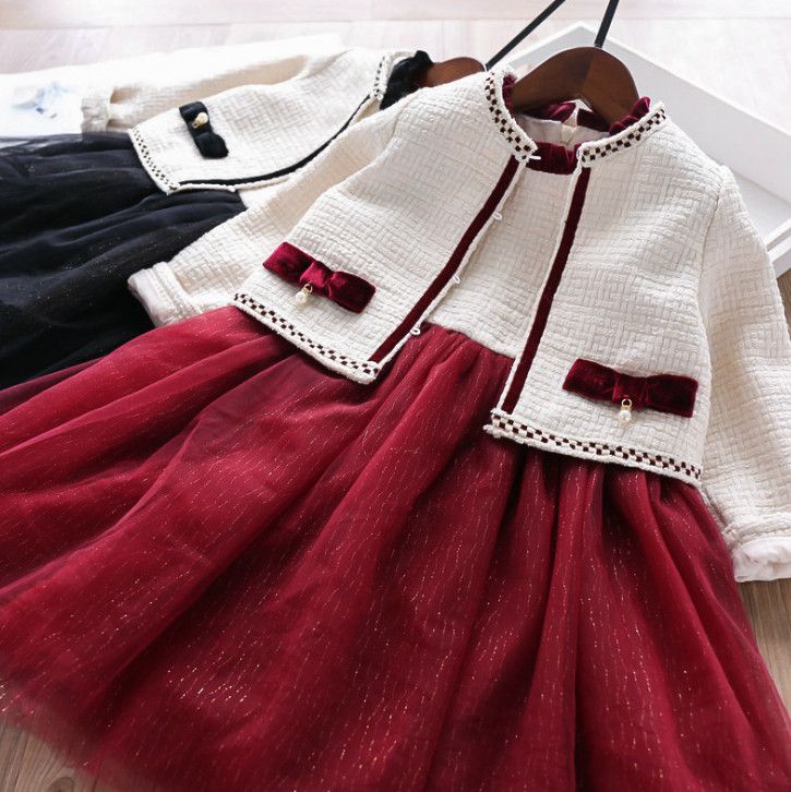 2020 Girls Fall Princess Outfits Kids Christmas Clothing Sets Children Long Sleeve Outwear Bling Tulle Tutu Vest Dress Suits V123 From Cherry Room 122 93 Dhgate Com