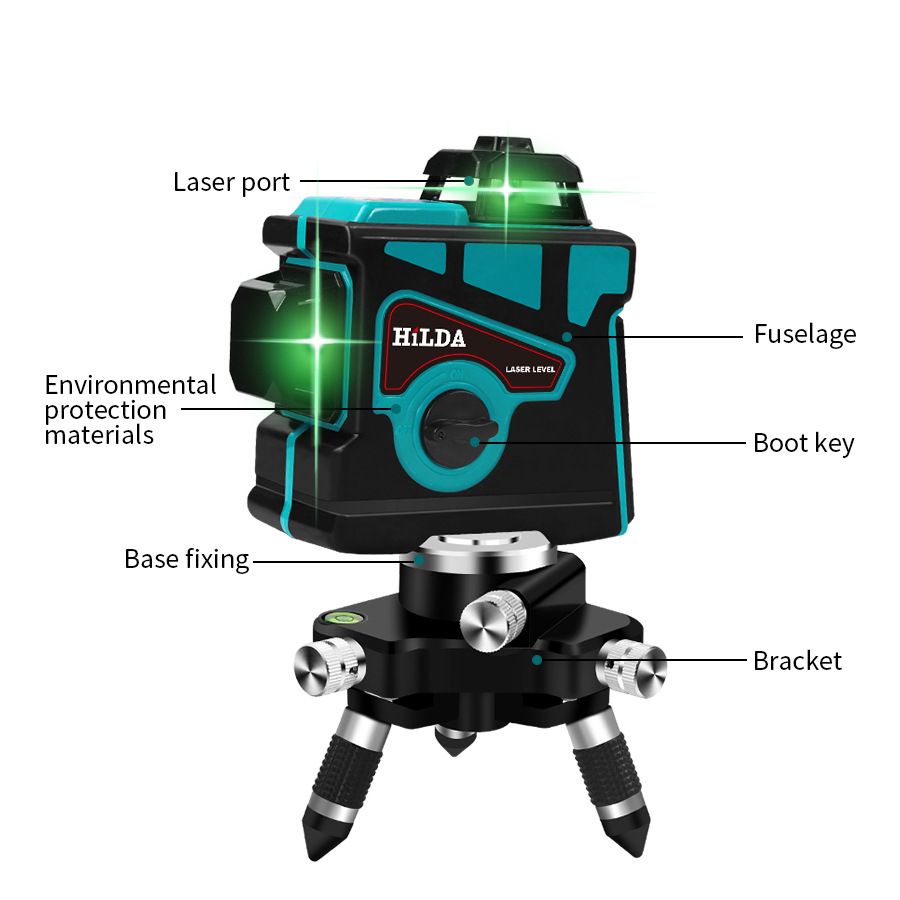 Laser Level 12 Lines 3D Self-Leveling 360 Horizontal And Vertical Cross Super Laser Level 12 Lines 3D Self-Leveling 360 Horizontal And Vertical Cross Super