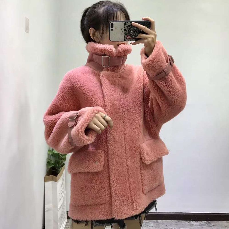 pink sheep coat