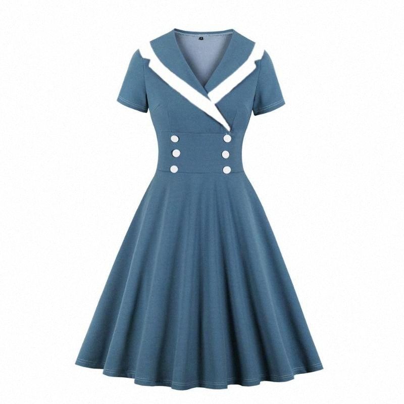ladies blue summer dress