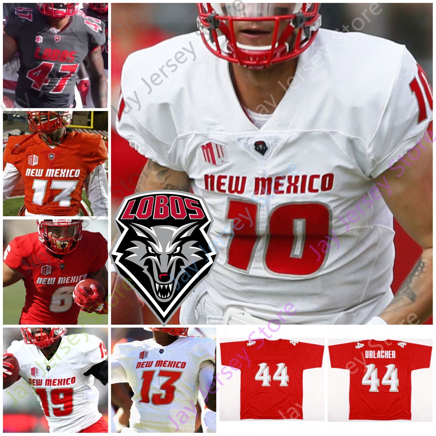 2021 New Mexico Lobos NMU Football Jersey NCAA College Brian Urlacher