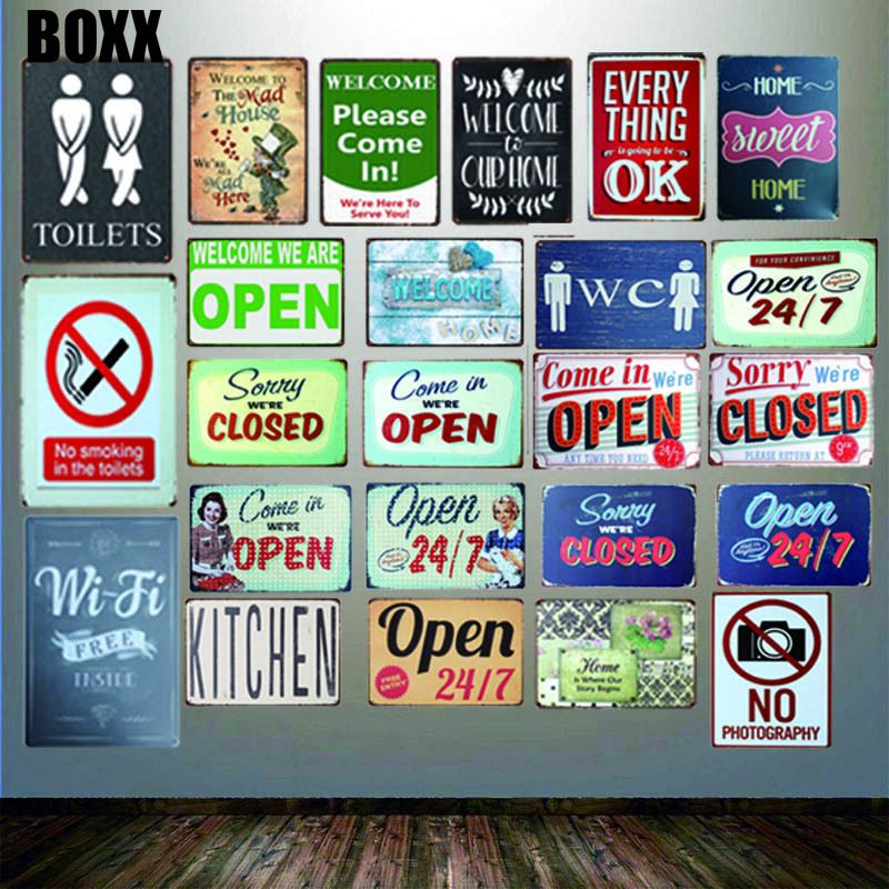 2020 Wifi Open Vintage Plate Home Art Shop Welcome Sign In Home Decor Metal Poster 30x20cm From Highqualityok3 9 35 Dhgate Com
