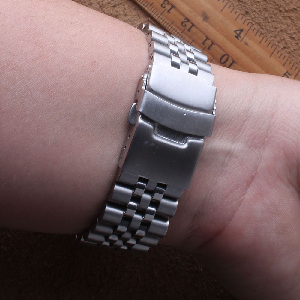 Solid Links Straight End 22mm 20mm Stainless Steel Watch Band Strap For Samsung Galaxy Watch Active2 46mm 44mm Silver Black Watchband 24mm Best Watch Bands Best Leather Watch Band From Easywatch 18 28