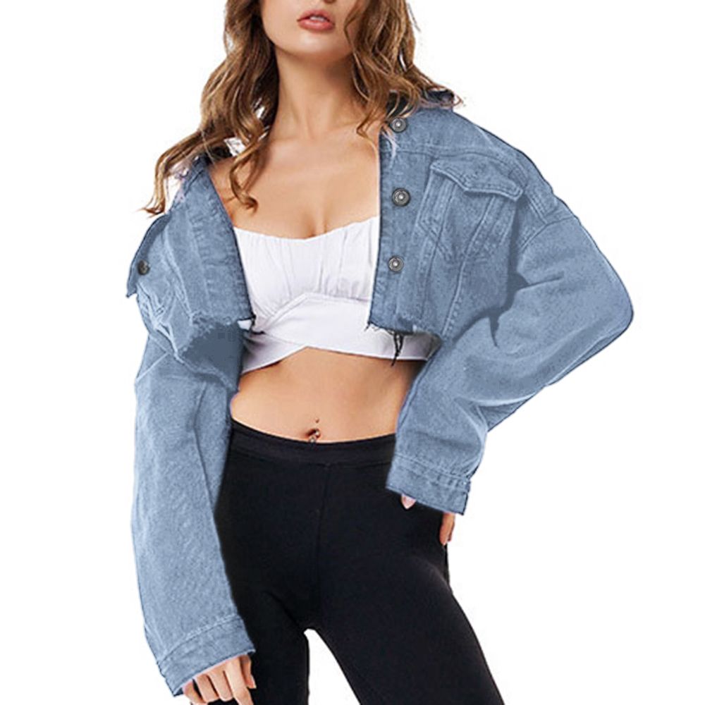 short cropped jean jacket