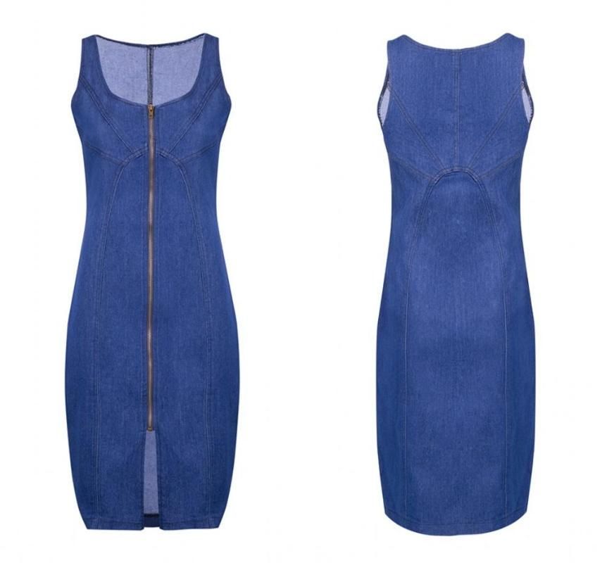 womens sleeveless denim dress