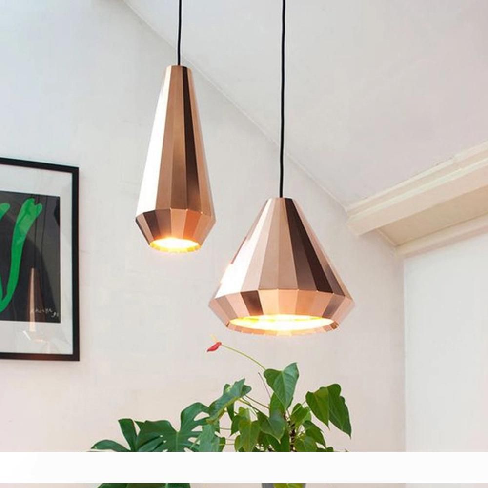 rose gold glass pendant light