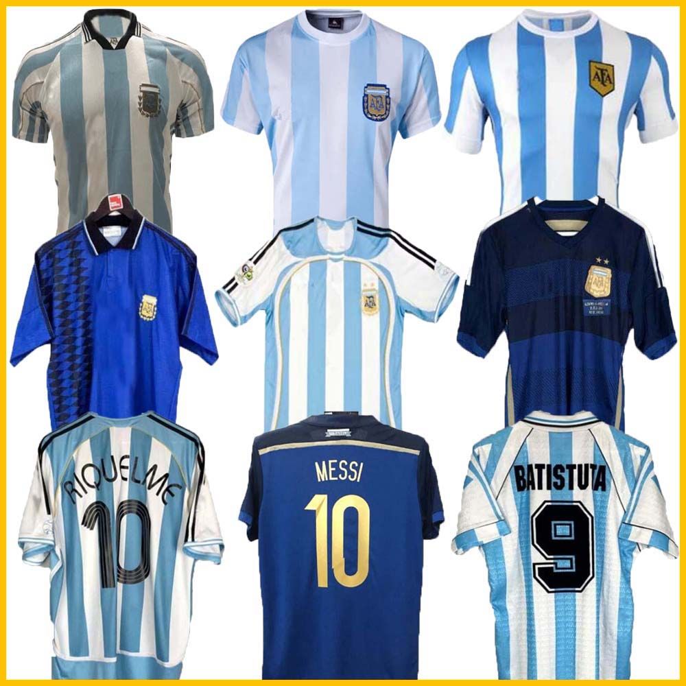 argentina 1986 retro home soccer jersey
