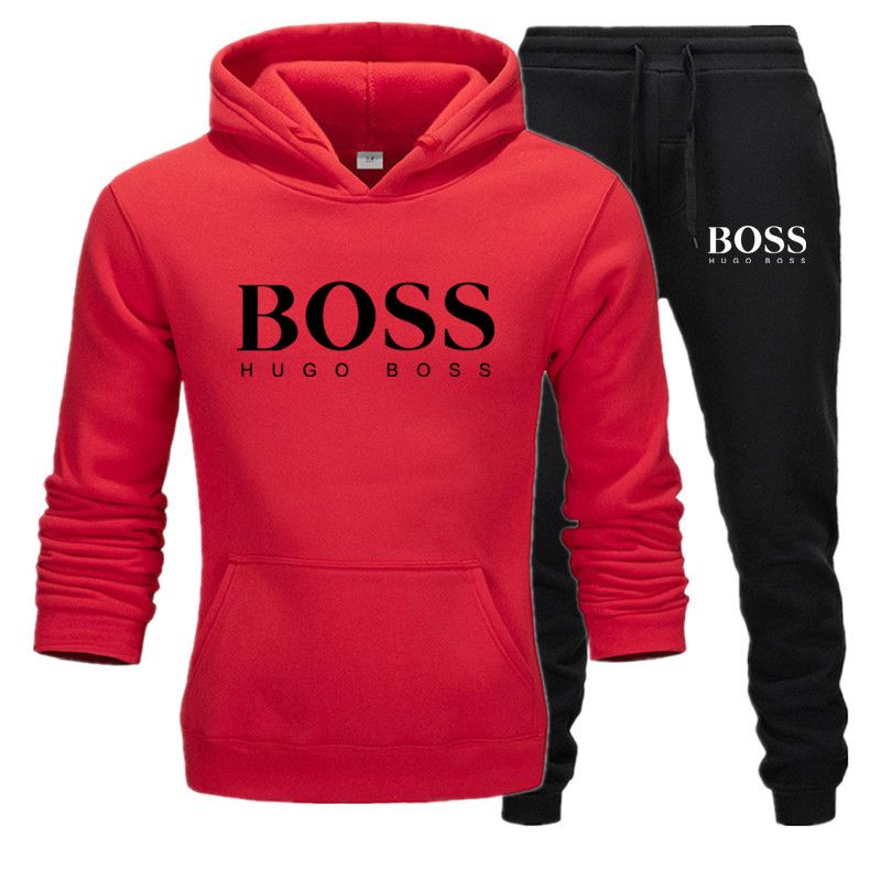 Compra Hugo Boss 2 Piezas Conjuntos De Invierno Hombre Del Chándal Otoño  Nueva Sudadera Con Capucha Con Cordón + Pantalones Masculinos De La Raya  Remiendo Sudaderas Barato | Entrega Rápida Y Calidad | Es.Dhgate