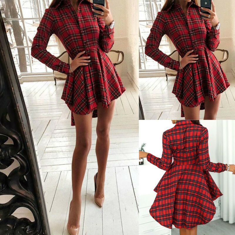 winter plaid dress