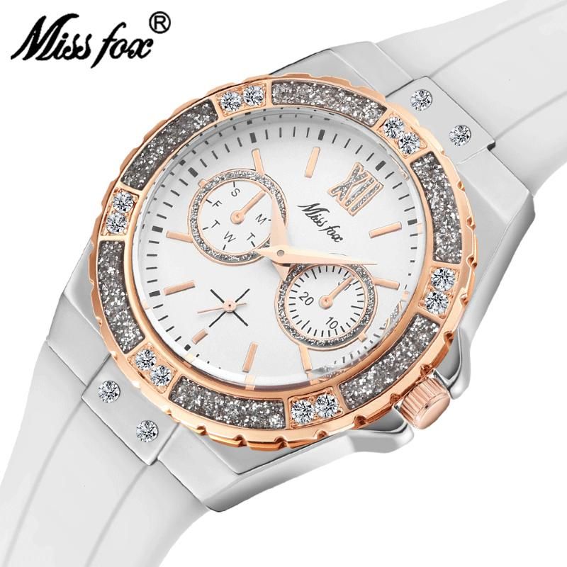 Missfox Watches Women Geneva Fashion Ladies Watch Luxury Diamond White Rubber Band Female Quartz Wristwatch Xfcs 2020 The New Wrist Watch Online Buy Wrist Watch Online From Goodwatchgood 31 77 Dhgate Com