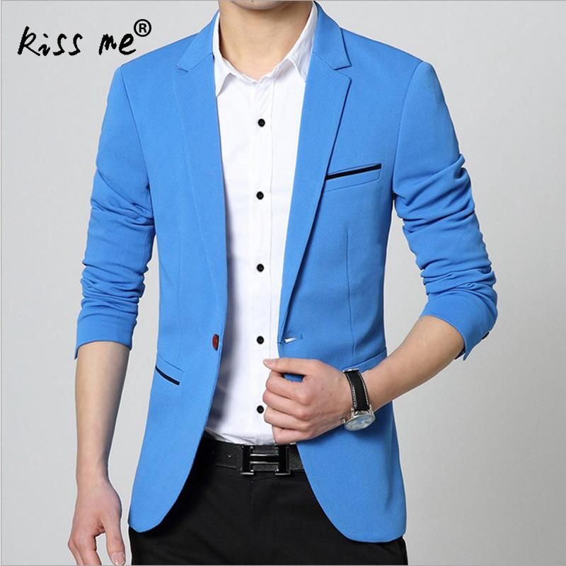 Trajes Para Hombres Blazers Blazer Azul Slim Fit Hombre Ocio Masculino Trendy Solid Para Hombre Para El Hombre 2021 De 29,37 € | DHgate