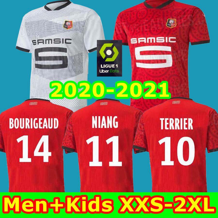 Acquista Top Uomo Bambini 20 21 Rennes Jersey Di Calcio 2020 2021 Raphinha Niang Terrier J.MARTIN Stade Rennais FC Bourigeaud Casa Lontano Maglie Da ...