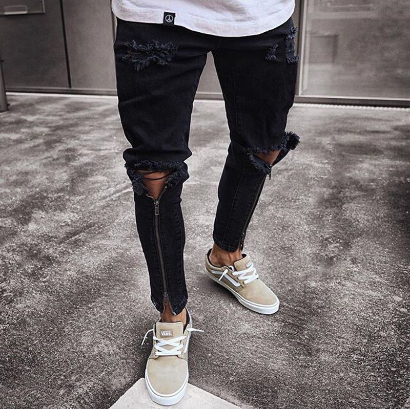 designer mens ripped jeans