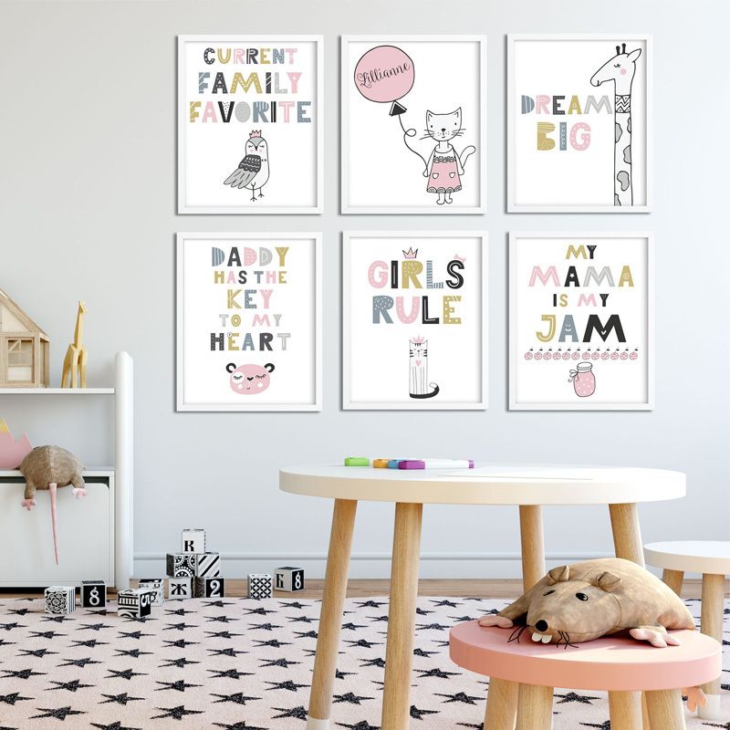baby girl nursery wall art