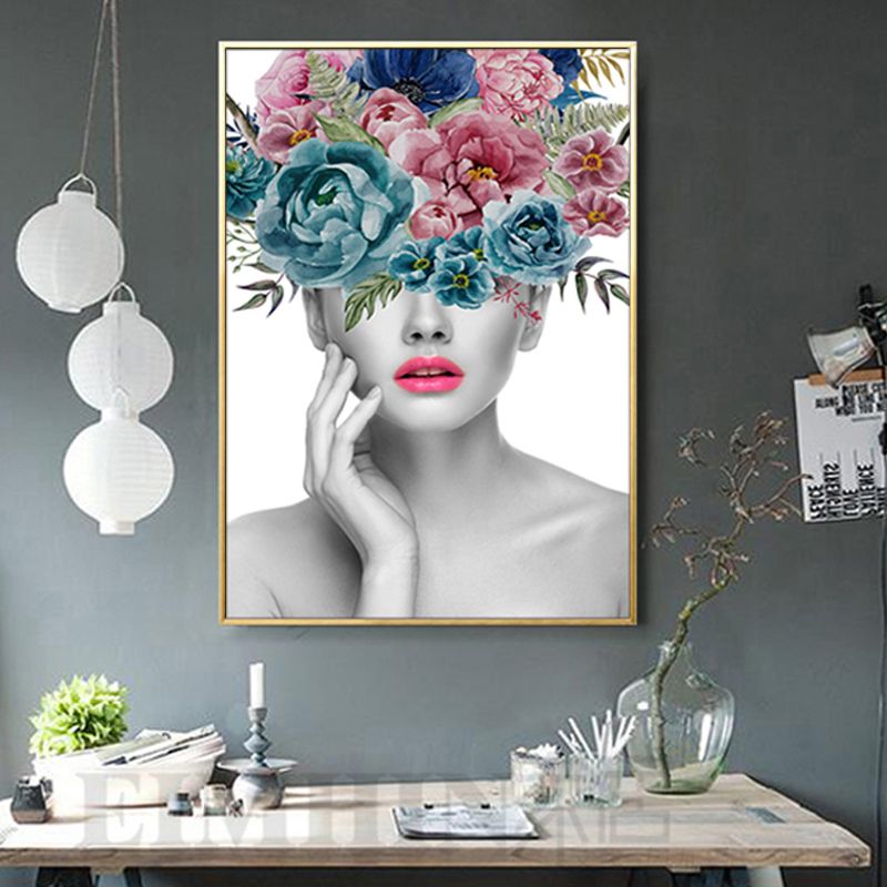Danjiao Immagini Di Ritratto Di Donne Bianche E Nere Astratte Dipinto Su Tela Home Wall Art Decor Elegante Lady Face Stampato Poster Senza Cornice Camera Da Letto 60x90cm 