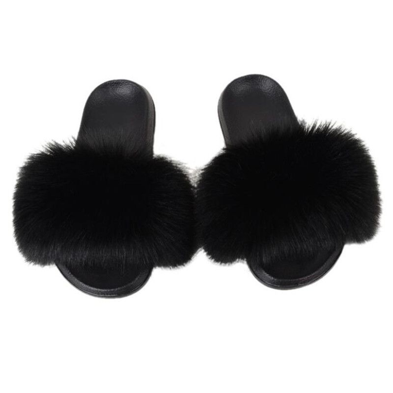 faux fur slides cheap