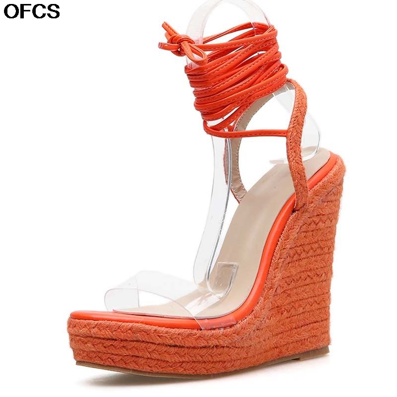 orange and pink heels