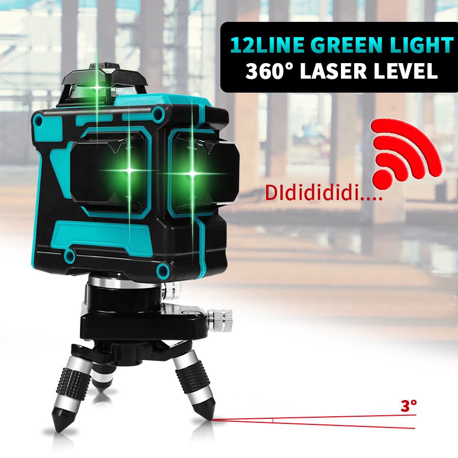 Laser Level 12 Lines 3D Self-Leveling 360 Horizontal And Vertical Cross Super Laser Level 12 Lines 3D Self-Leveling 360 Horizontal And Vertical Cross Super
