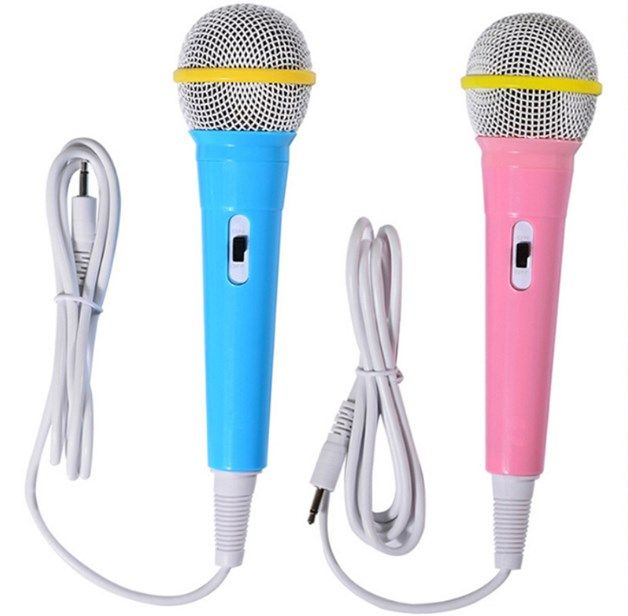 Regalo de Navidad Niños Niño Niña con conexión de cable micrófono del instrumento musical Canto