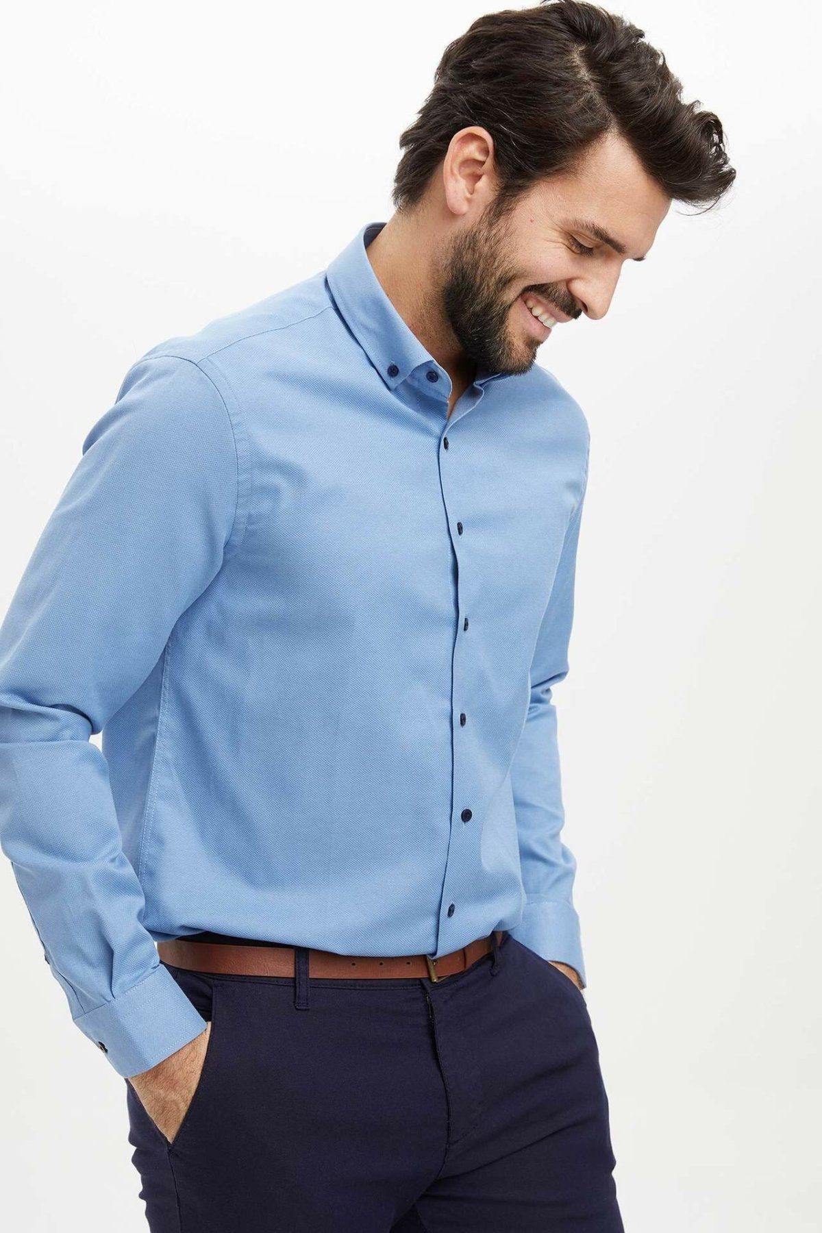 Compra Camisa De Manga Larga De Defacto Hombre Hombres Smart Casual Camisas  Hombres Top Formal Camisas Hombre Business Wear Camisas N2259az20SP T200801  Barato | Entrega Rápida Y Calidad | Es.Dhgate