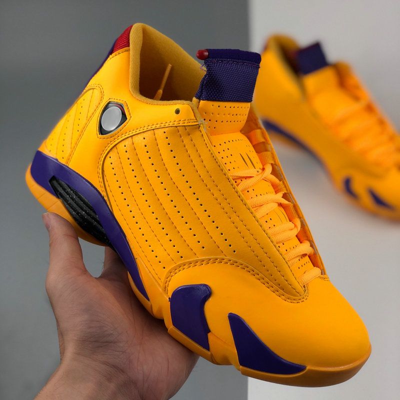 air jordan 14 university gold purple