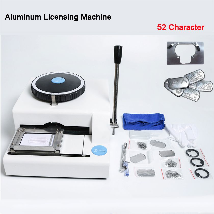 2021 ! 52D Manual Military Dog PET Tag Embosser Machine Stainless Steel