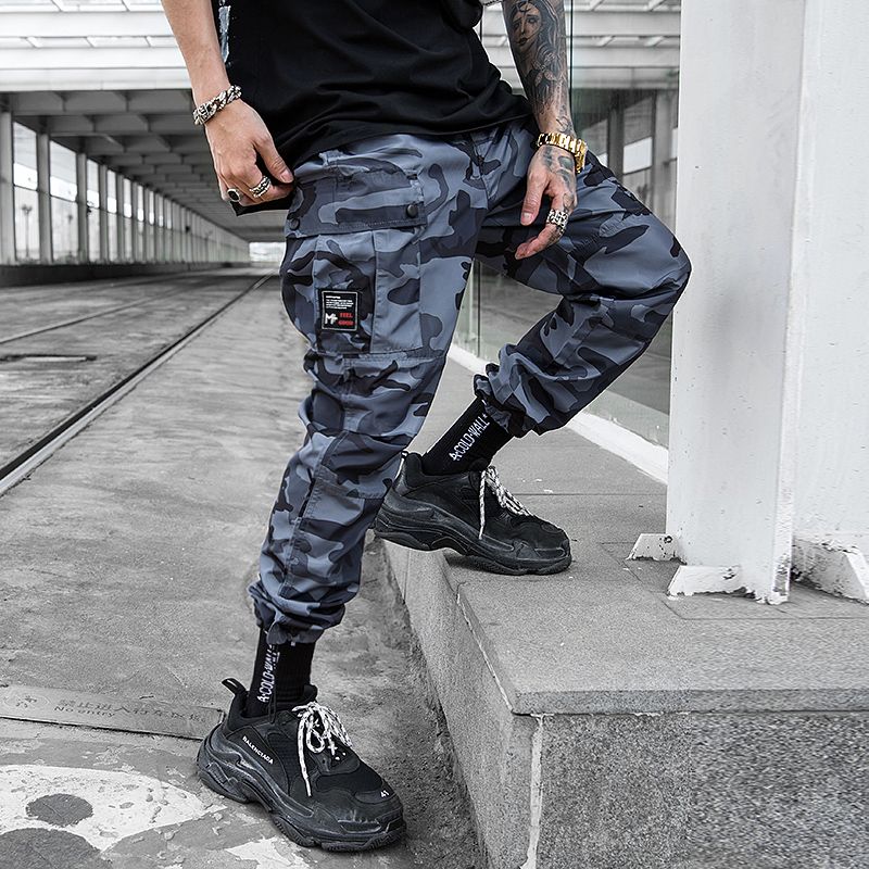 men's gray camo pants