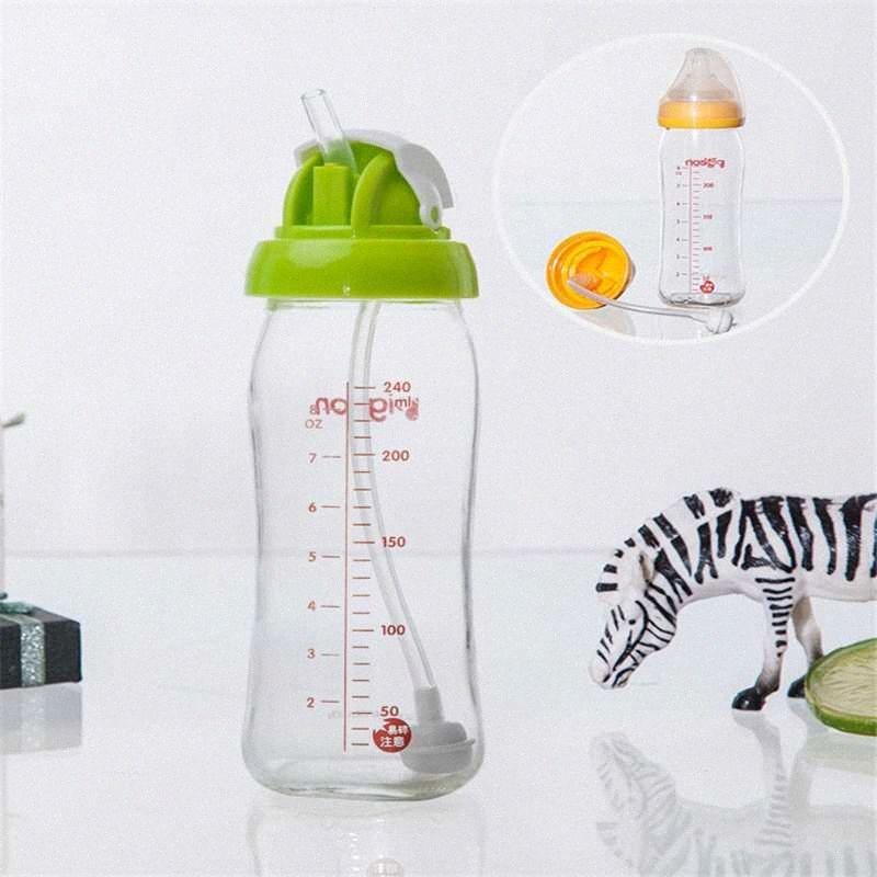 feeding bottle with straw