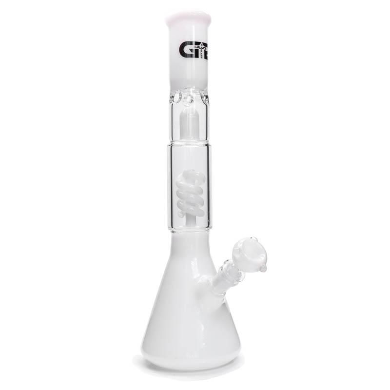2020 Wholesale Glass Milky Beaker Bong Glass Water Pipes Coil Condenser