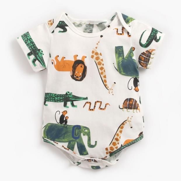 #2 Animal Printed Infant Romper