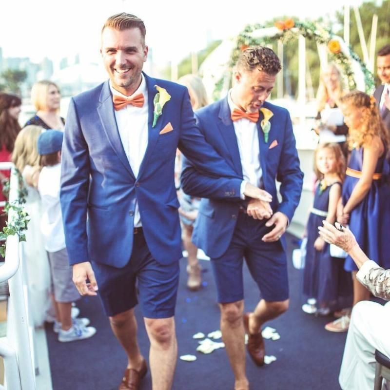 short pants wedding suit