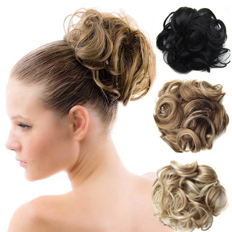 Cock tail messy fluffy curl high temperature silk lady rubber band chemical fiber ring hair wig Europe and America Cock tail messy fluffy curl high temperature silk lady rubber band chemical fiber ring hair wig Europe and America