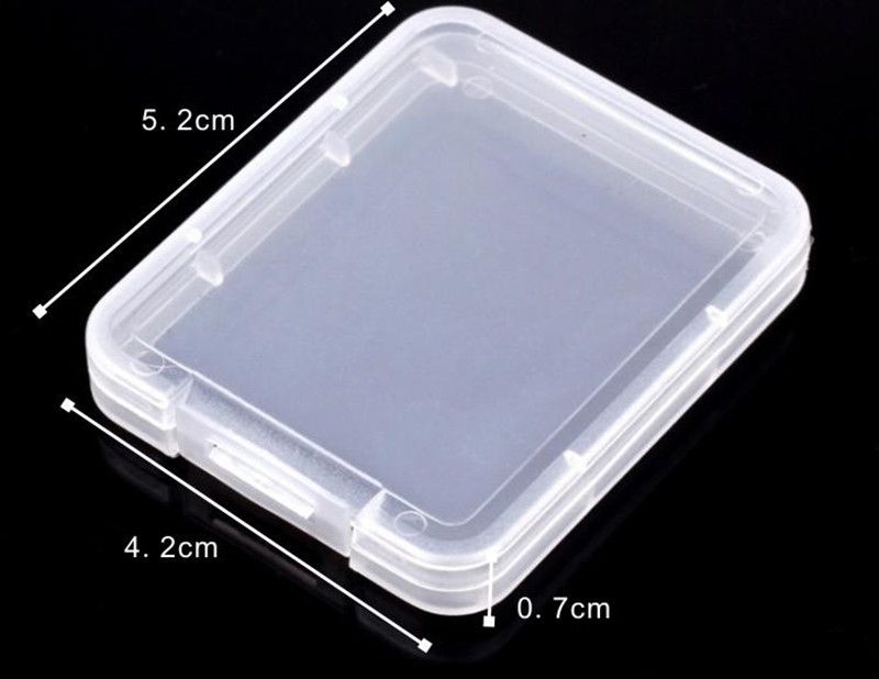 CF Card Plastic Case Box Transparent Standard Memory Card Holder MS