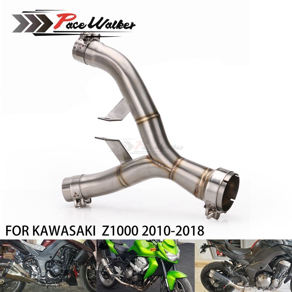 Decatalizador No-Kat Mid Pipe INOX DE-Cat DECAT Dominator Exhaust 2011 2012 2013 2014 2015 2016 2017 2018 Z1000 Z 1000 Tubo de eliminaci/ón de catalizador