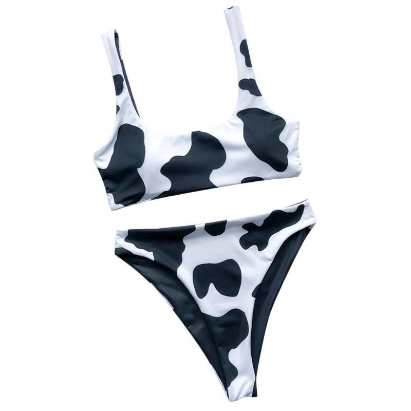 cow print swimming costume