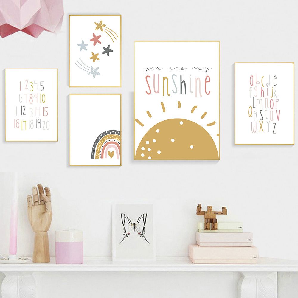 Kids Room wall art print You are my Sunshine Nursery Room Decor