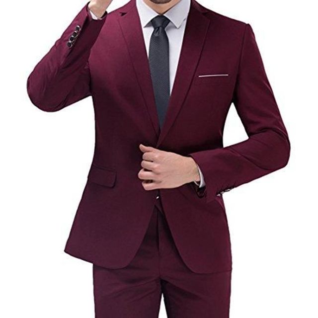 burgundy business dress