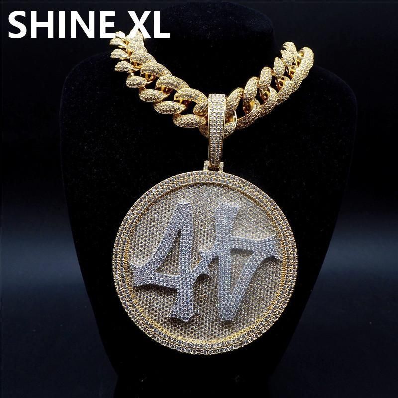 44 Pendant Necklace Gold Plated 