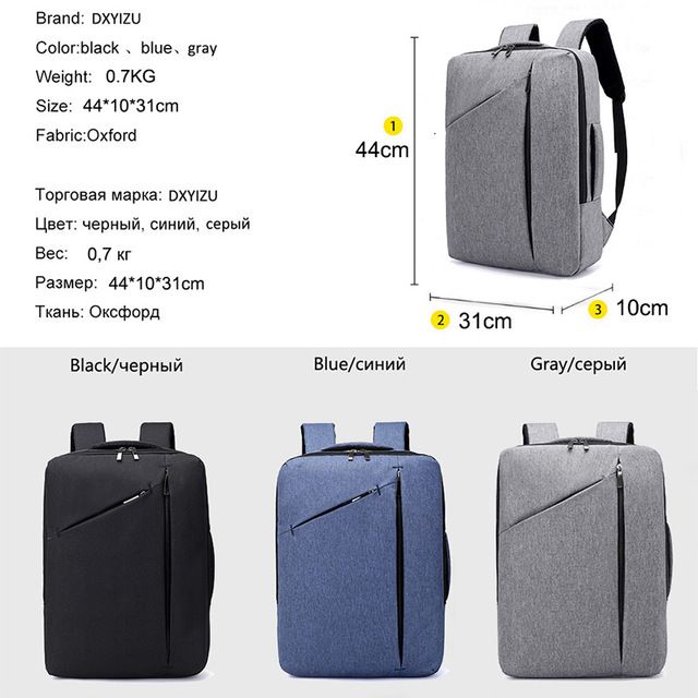 DXYIZU mochila antirrobo con puerto de carga USB para ordenador portátil de  15,6 \