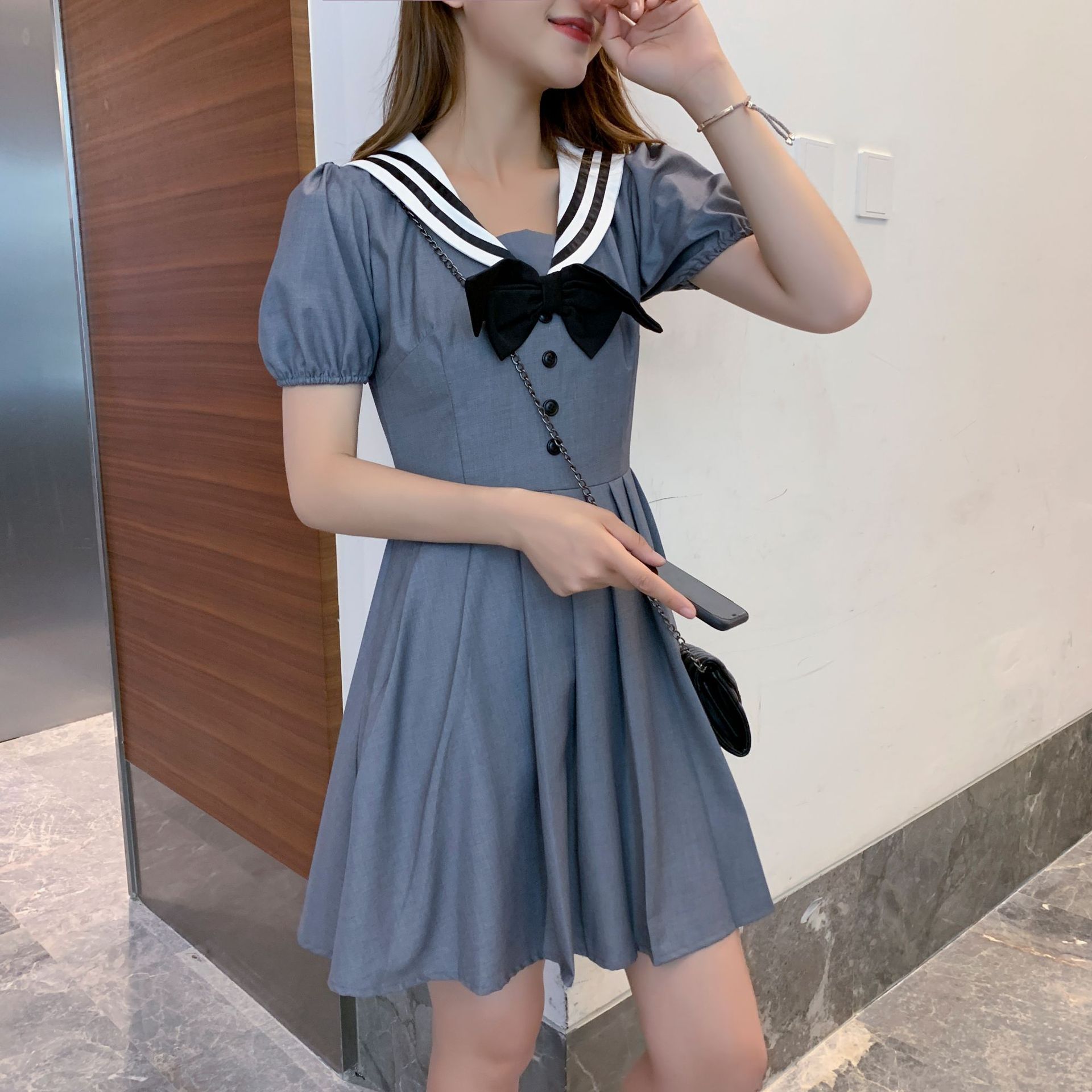 navy style dress