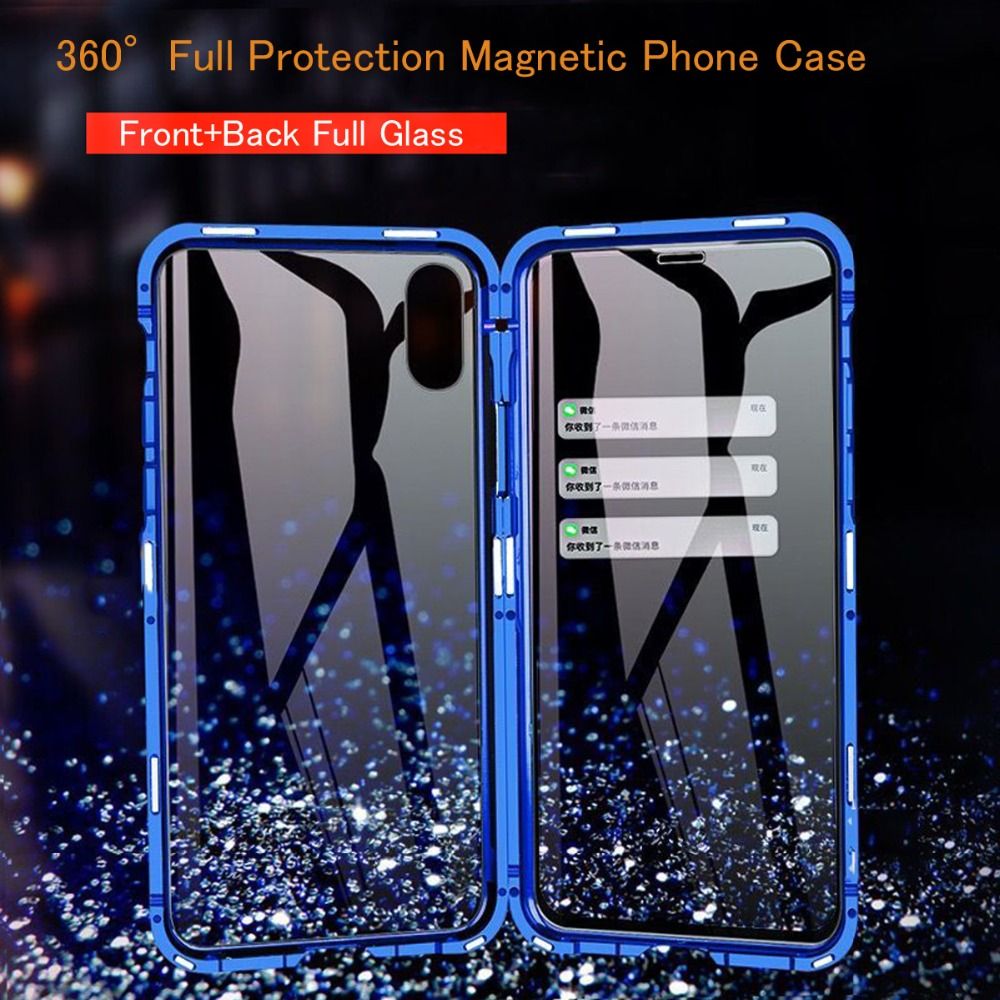 Front +Back 360 Magnetic Adsorption Metal Glass Case For IPhone 7 Front +Back 360 Magnetic Adsorption Metal Glass Case For IPhone 7