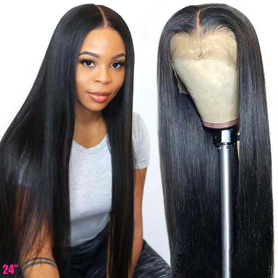13X4 Glueless Straight Lace Front Human Hair Wig Straight Wig view 2